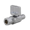 1/4 Turn Straight Stop Valve ,3/8-in Compression x 1/2-in PEX