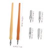 VILLFUL 1set Elegant Multi-function Dip Pen Set Irregular Rod Design