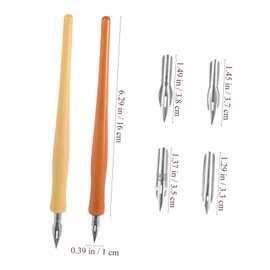 VILLFUL 1set Elegant Multi-function Dip Pen Set Irregular Rod Design for Calligraphy and Drawing Includes Gothic Flat Head Tips for Precision and Control for Artists and Enthusiasts