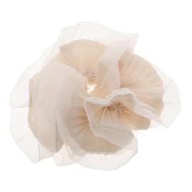 BESPORTBLE Elegant Chiffon Hair Ties with Ruffle Edge Soft Jumbo Scrunchies for Women Girls Wedding Ponytail Holders and Bridal Accessories Comfortable Versatile Hair Bands