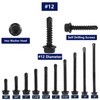 #12 x 4" Sheet Metal Screws 100PCS 410 Stainless Steel