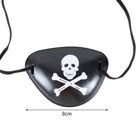 [TTETNLY] Pirate Captain Hat Pirate Caribbean Pirate Cosplay Role Playing Halloween Props Adult Kids (sku: Pirate Eye)