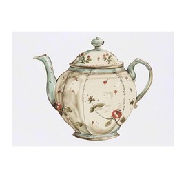 Azeeda 'Blumenteekanne' Temporäres Tattoo - Hautfreundlicher & Ungiftiger Abziehbild · Wasserfest (TO00077119)