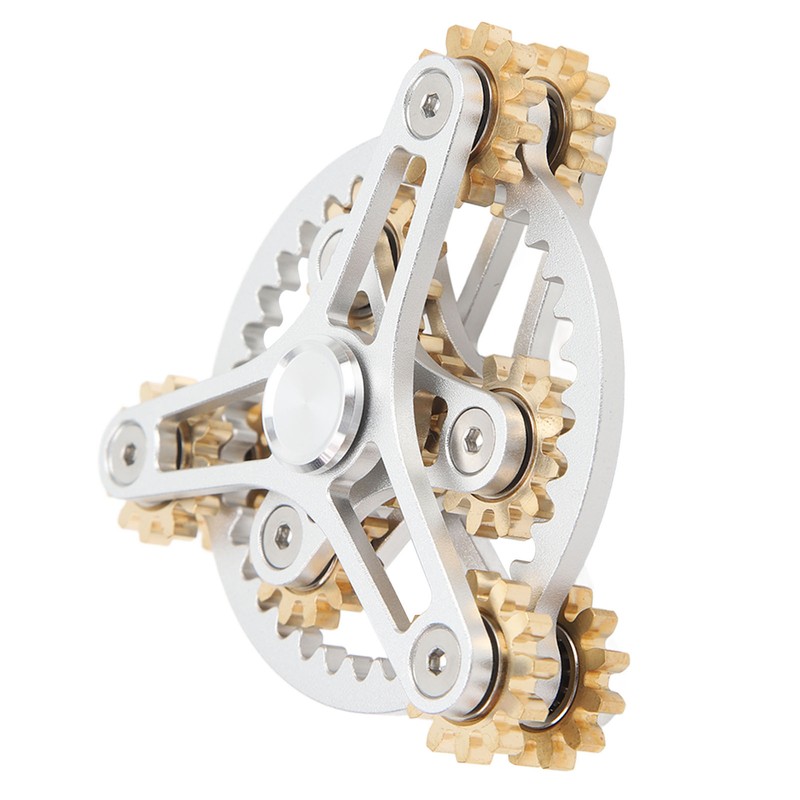 Fingertip Gear Toy 4 Gears Decompression Metal Finger Hand Brass