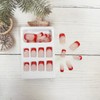 Christmas Red Press on Nails Short Square Fake Nails with