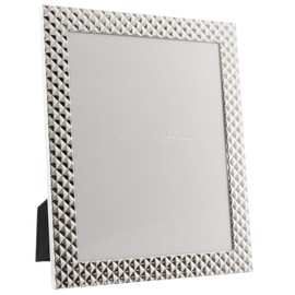 Lawrence Frames Metal Frame, Diamond Pattern, Silver, 8x10