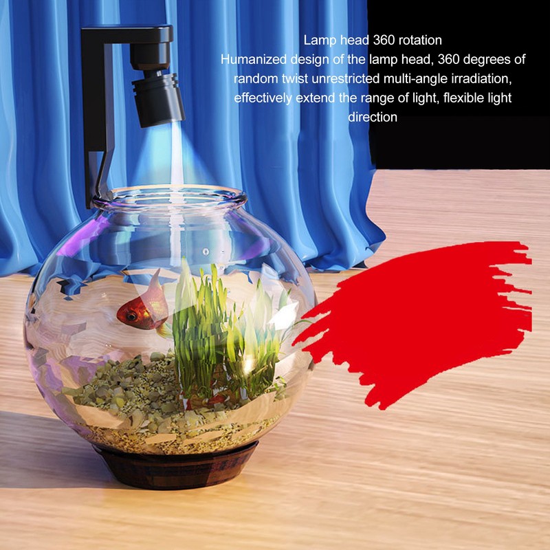 Mini Fish Tank LED Clip Light 360 Degree Rotatable Multifunctional