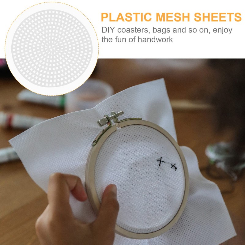 - 10 hojas de malla de lona de plástico transparente