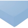 NIYS Luxury Bedding 100% Egyptian Cotton 10"/25CM Fitted Sheets (Sky
