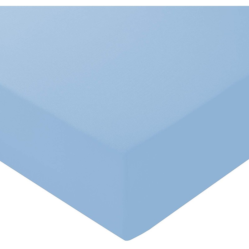 NIYS Luxury Bedding 100% Egyptian Cotton 10"/25CM Fitted Sheets (Sky