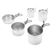 Aomiun 5 PCS Stainless Steel Camping Cookware Set, Camping Pot