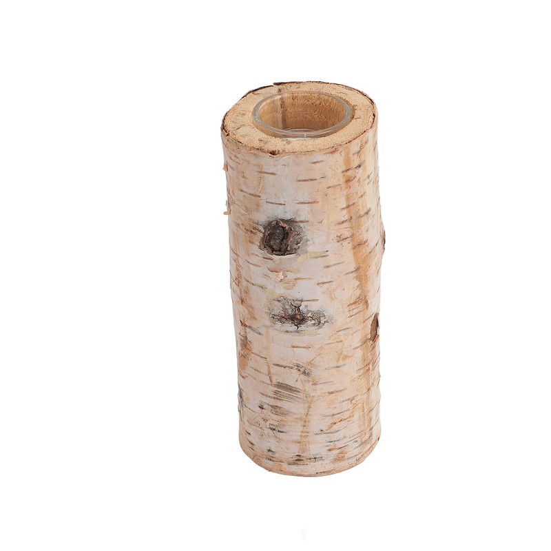 Birch Candle Holder Nordic Tealight Stand Wooden Table Decoration for