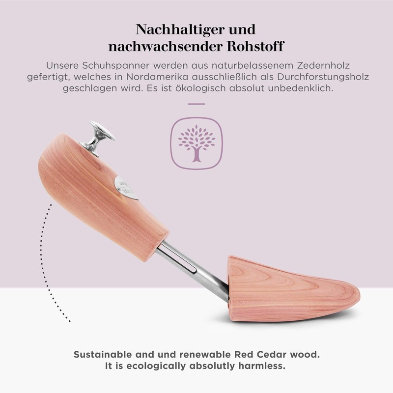 Schuhspanner Zedernholz Königin 1er, silber , Gr.43/44