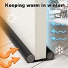 GGIJ 2Pcs Double Door Draft Stopper, Draft Stopper for Bottom