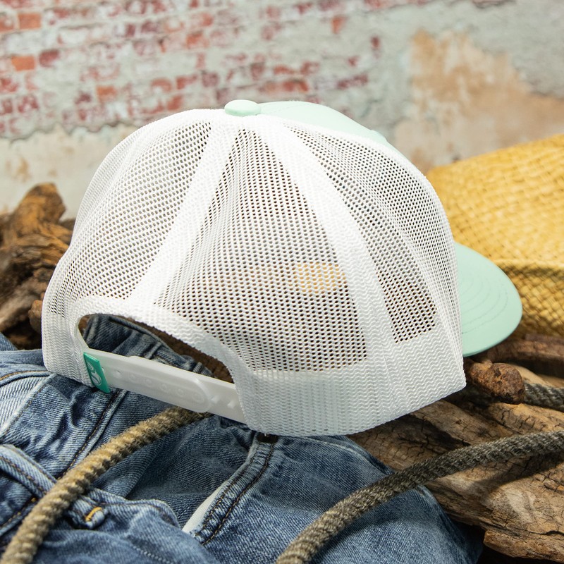 HOOEY Sterling 6-Panel Adjustable Trucker w/Logo (Mint/White)