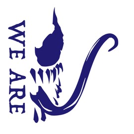 WE are Venom Vinyl Sticker Decals (Pack of 2) for Car Bumper Window Laptop Tablet Phone (4" x 3.8", Purple)