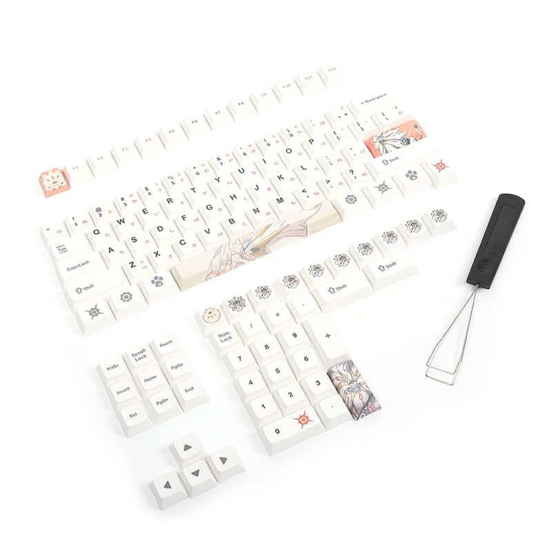 138PCs Keycaps Full Set PBT Mechanical Keyboard Accessory Computer Parts