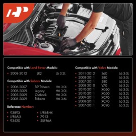 A-Premium - Bujía de iridio compatible con Subaru Outback 2005-2009, Legacy 2008-2009, Tribeca 2008-2009, B9 Tribeca y Volvo XC60, XC90, S60, XC70, S80, V70 y Land Rover LR2, paquete de 6