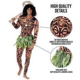 Morph Maui Costume Adult, Maui Costume Men's Maui Costume, Maui Costume, Adult Native American Costume, Maori Costume, Cosplay Men, Carnival Men's Costume XXL