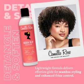 Camille Rose Guava Slip Detangling Leave In Conditioner, with Guava, Kakadu Plum and Aloe Leaf Juice to Detangle and Soften, for All Hair Textures, 8 fl oz