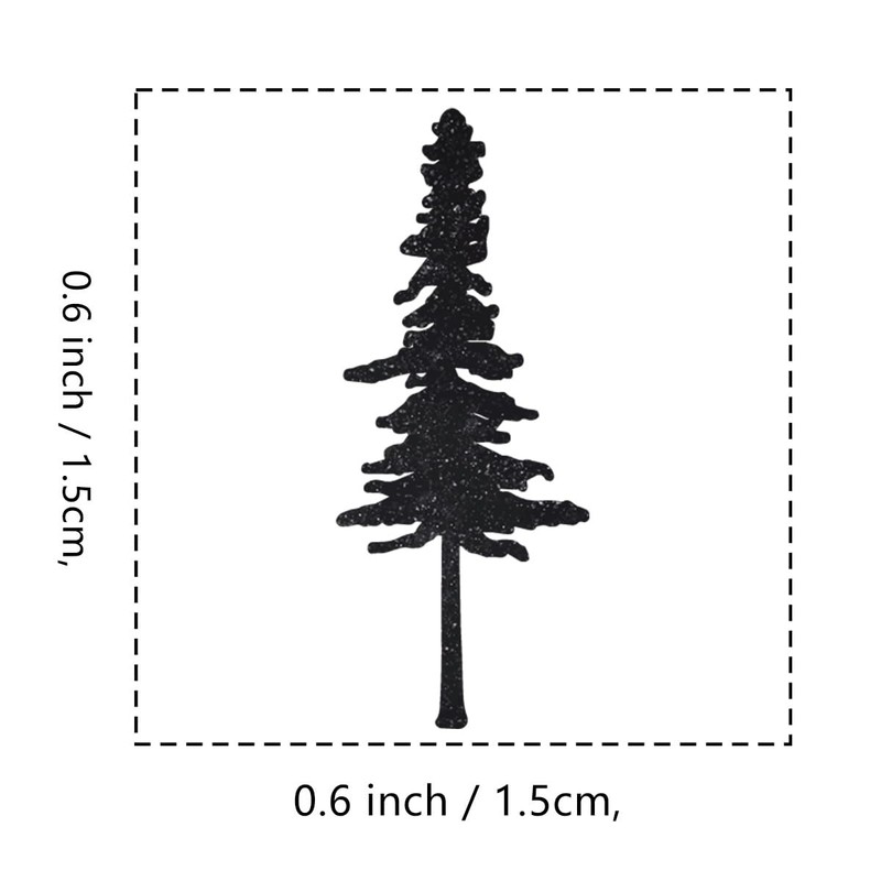 Pine Tree Rubber Stamp, 3/5 Inch Small Mini Christmas Stamp