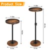 Kificet Small Side Table, Drink Table, Height Adjustable Round End