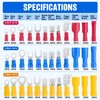 Nilight 540PCS Mixed Quick Disconnect Electrical Insulated Butt Bullet Spade