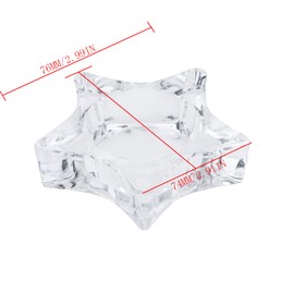 Mewutal 2PCS Star Style Candle Holder Clear Glass Candlestick Holders 40mm/1.57" Dia Candle Base for Party Dinner Wedding Lighting
