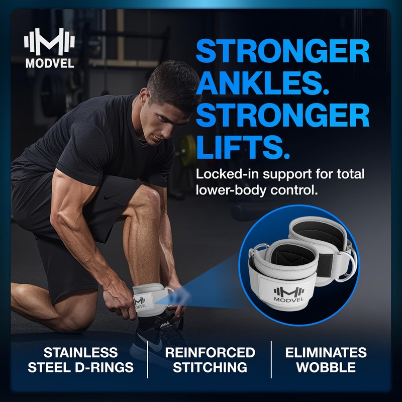 Modvel Ankle Strap (Single) for Cable Machine – Adjustable &