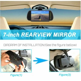 IPoster IPoster 2X Backup Camera 7'' Rear Mirror Monitor Backup Parking System 12-24v HDScreen Size: 7", ROM: 0, RAM: 0