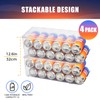 SCAVATA 4 Pack Tall Skinny Can Organizer for Refrigerator, Stackable