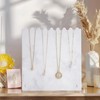 NiHome Stylish Marble Pattern Design Adjustable Height Acrylic Necklace Display