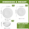 Yoshy 12-Piece White Embossed Mesh Bone China Dinnerware with Lightweight