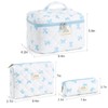UUYUUY Quilted Cotton Makeup Bag, Blue Bow, Literature and Art