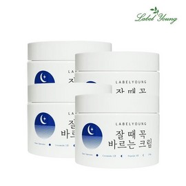 Label Young [라벨영]쇼킹잘때꼭바르는크림 4개/올인원수면재생+비타민미백크림파우치3개 [Label Young] Shocking Sleep Cream 4 pcs / All-in-One Sleep Regeneration + Vitamin Whitening Cream Pouch 3 pcs