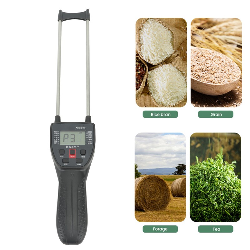 Digital LCD Grain Moisture Meter Dual Probe Backlight Grain Moisture