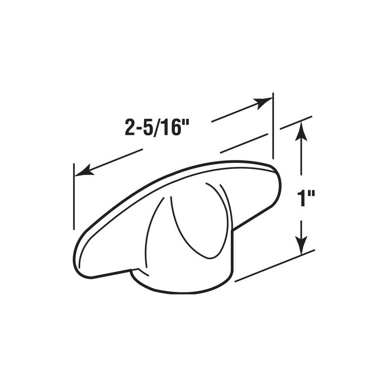 Prime-Line H 4097 Tee Handle, 3/8 In. Spline Socket, White