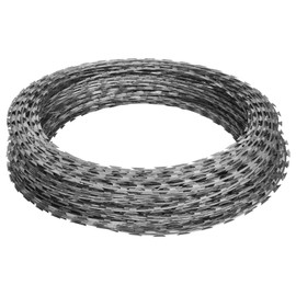 FAMIROSA NATO Razor Wires Helical Wire Rolls 2 pcs Galvanized Steel 196.9' 22.44 lbs