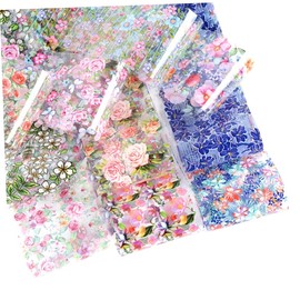 LALAFINA 40pcs Nail Art Stickers Vintage Floral Decals for Women Assorted Color Designs Easy Application for DIY Manicure Patterns Per Set Included