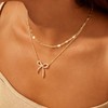 Gold Layered Necklaces for Women Dainty 14K Gold Plated Stack