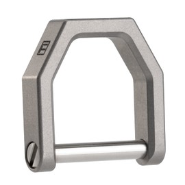 MecArmy CH2 Titanium D Shape Key Ring, Utility Keyring with Screw Shackle, Keychain Car Key Tool Key ring for Everyday Carry (Sandblasted-US)