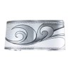 Meboem 10M Royal Siver Grey Wave Patten Wallpaper Border Peel