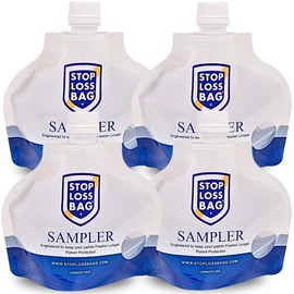 StopLossBags Samplers 4-Pack - 4 Reusable 6 oz Paint Storage Bags - Airtight, Durable, Eco-Friendly Paint Pouches - Easy Pour, Mix & Store