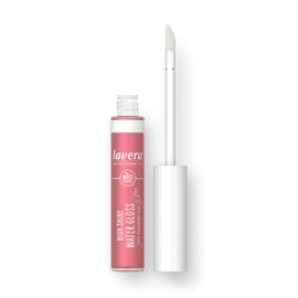 lavera High Shine Water Gloss - Pink Lagoon 04 - Intense colour & shine - light texture - Up to 6 hours hold - Vegan - Natural cosmetics (1x 13,5 g)
