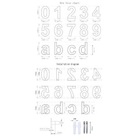 nanlyiau House Numbers door numbers stainless steel number Made of Solid 304 Stainless Steel Floating Appearance in Easy to Install 6in/15.3cm(2)
