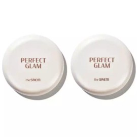 The Sam 더샘 퍼펙트 글램 광채 밀착 보송 글로우 팩트 X2개 The Saem Perfect Glam Glow Moisturizing Glow Pact X2