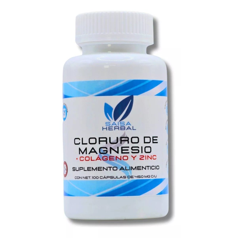 Saisa Herbal Cloruro De Magnesio + Colágeno 100 Cápsulas. Sabor