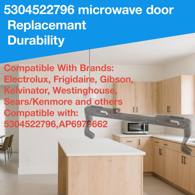 2 Pack 5304522796 Microwave Door Lock for Electrolux Frigidaire Ken-More