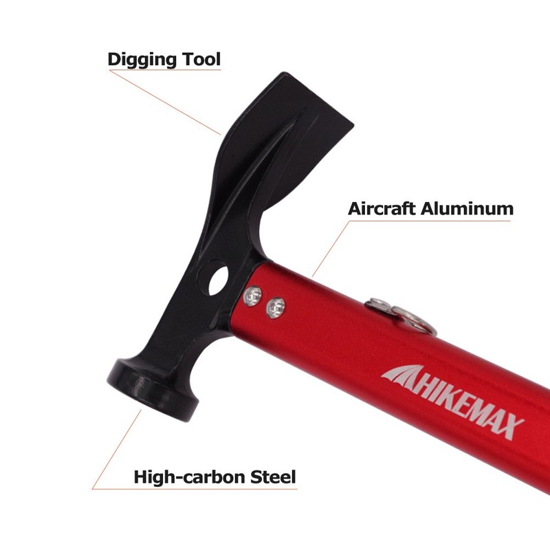 Hikemax Lightweight Outdoor Camping Hammer Aluminum Tent Hammer with Tent