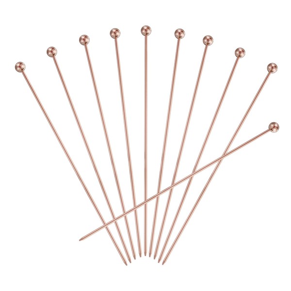 sourcing map 10Pcs Stainless Steel Cocktail Toothpicks, 7.9 Inch Metal